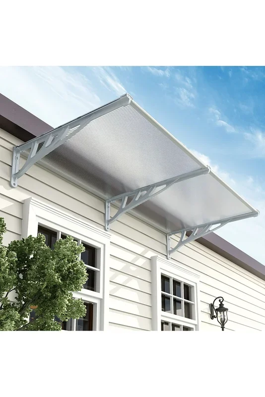 1.9m W x 0.9m D Window Door Canopy Awning with Brackets