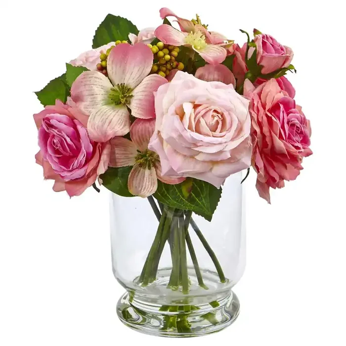 10in. Rose and Berry Arrangement
