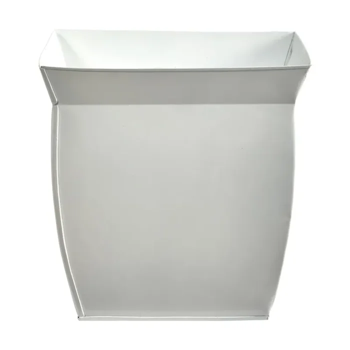 11.75in. Fluted Metal Square Planter