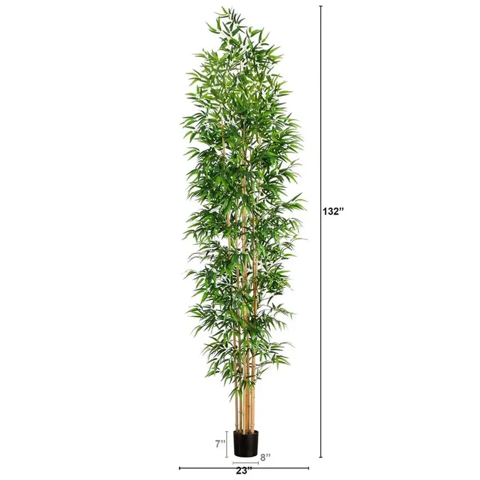 11ft. Artificial Bamboo Tree with Real Bamboo Trunks