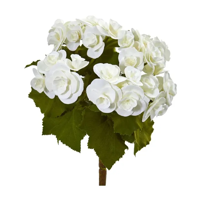 11in. Begonia Bush Artificial Flower (Set of 4)
