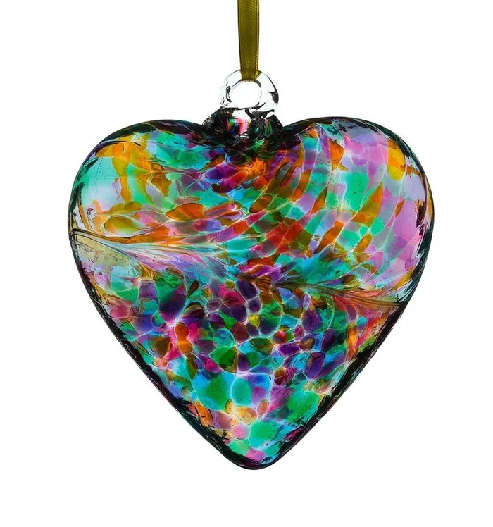12cm Friendship Heart Multicoloured Turquoise