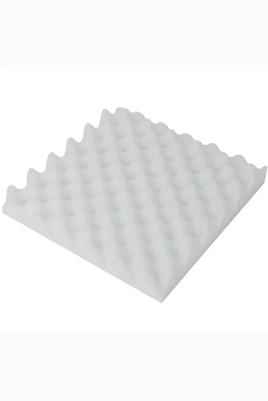 12Pcs High Density Flame Retardant Corrugated Sound Absorbing Foam Wall Panels, White