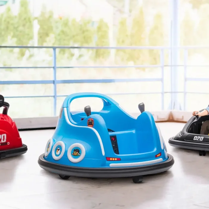 12V Kids Licensed Angry Bird Bumper Car Blue | 360° Rotation with Dual Control AIYAPLAY