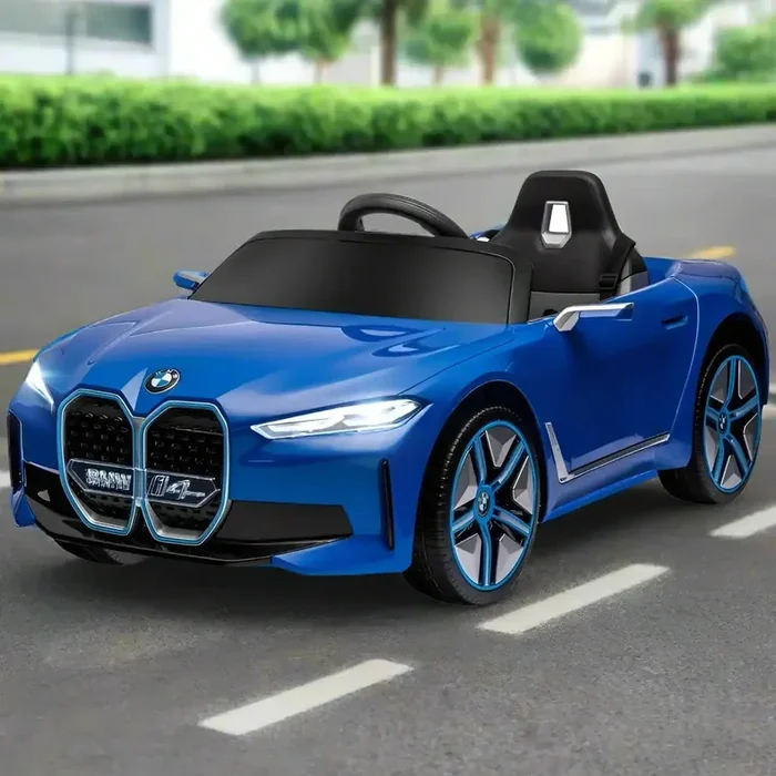 12V Licensed BMW i4 Kids Ride-On Car – Blue | Remote Control, Music and Lights HOMCOM