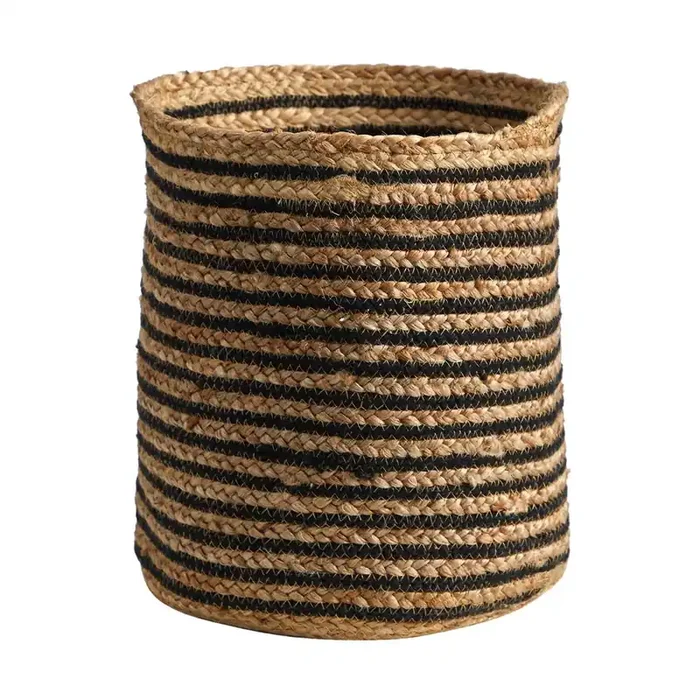 13.5in. Handmade Natural Jute Basket Planter