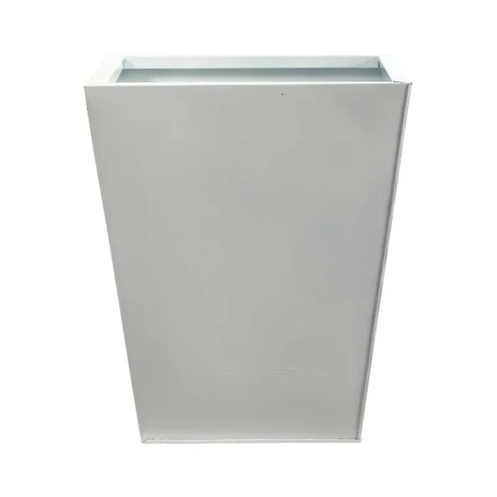 15in. Classic Square Metal Planter, White