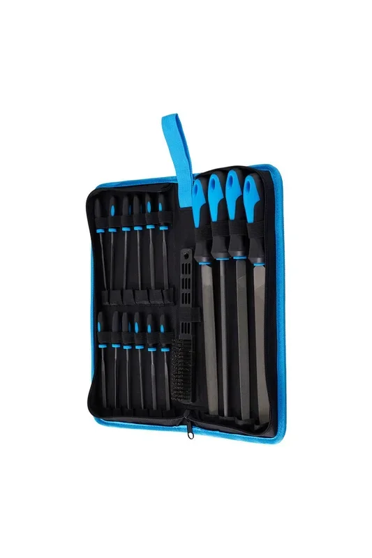 17Pcs Basecent Metal & Wood File Rasp Set, High Carbon Steel Hand File Set Kit