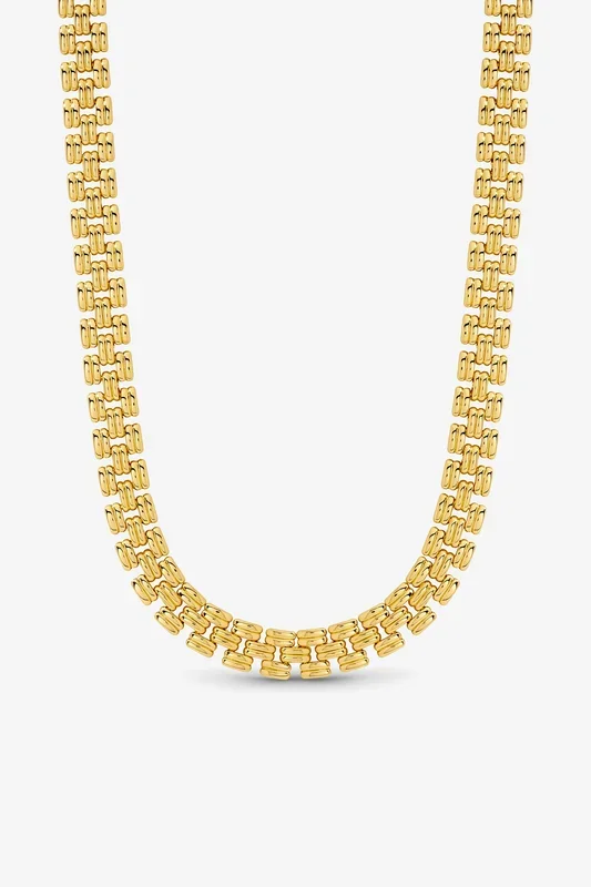 18K Gold Plated Gate Chain Necklace
