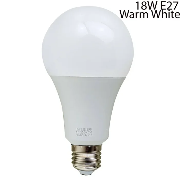18W E27 Base Light Bulb Energy Saving Warm White Globe Bulb~3032