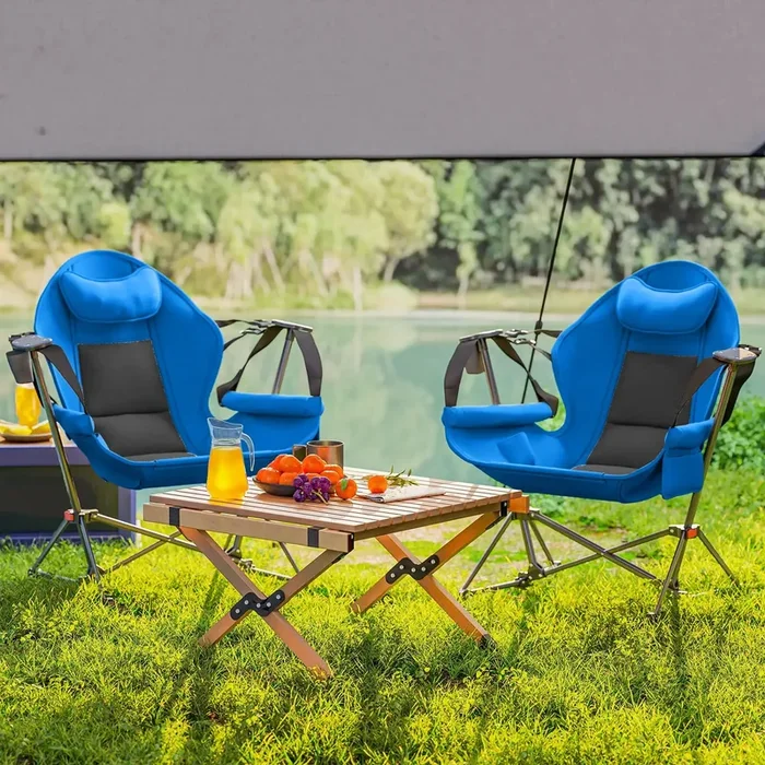 2 Hammock Camping Chairs in Blue