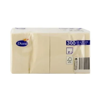 2-lagige Servietten 24×24 Creme Duni 300St.
