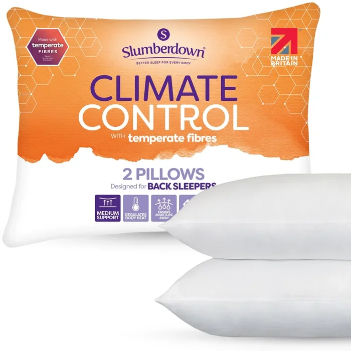 2 Pack Climate Control Medium Support Pillows