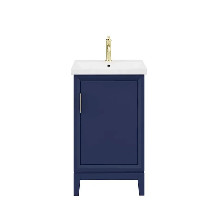 20 In. Integrated Ceramic Sink Top Bath Vanity in Monarch Blue
