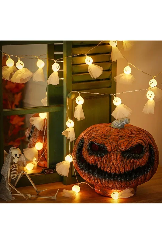 20 LEDs Ghost Halloween String Light for Home and Party Decoration