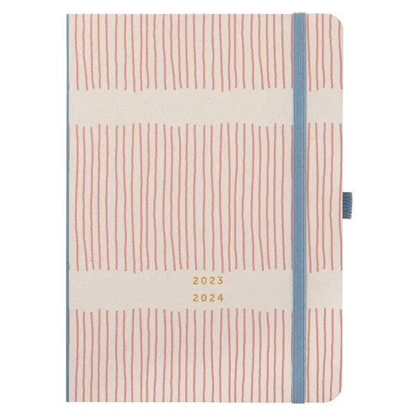 2023/24 Striped Mid Year Day a Page Diary