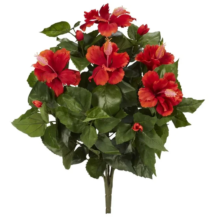 20in. Hibiscus Artificial Plant (Set of 4)