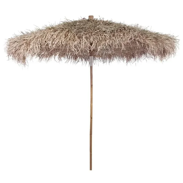 210cm Tropical Banana Leaf Garden Parasol – Bamboo Pole | Hand-Woven Roof VIDAXL