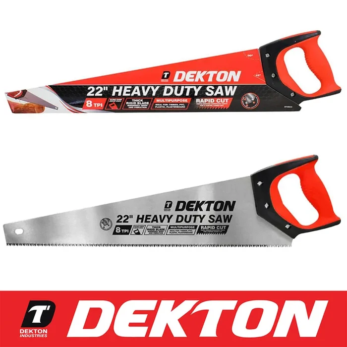 22″ Hand Saw Heavy Duty Wood Carpentry 8 TPI Sharp Hardpoint Soft Grip Cut Tool