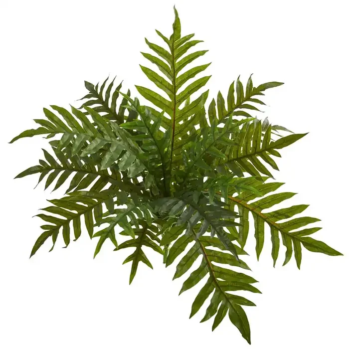 23in. Hares Foot Fern Bush Artificial Plant (Set of 3) (Real Touch)