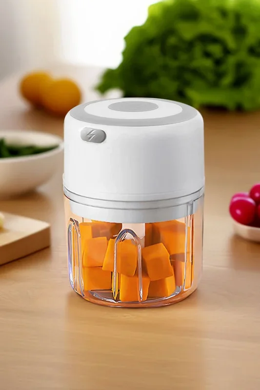 250ml Electric Wireless Kitchen Garlic Vegetable Chopper 30W Food Cutter Masher Crusher