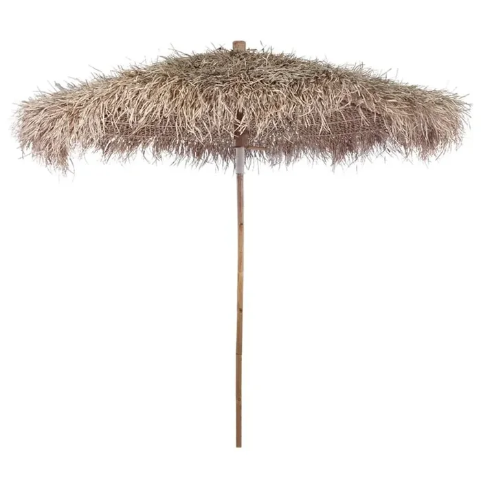 270cm Tropical Banana Leaf Garden Parasol – Bamboo Pole | Hand-Woven Roof VIDAXL