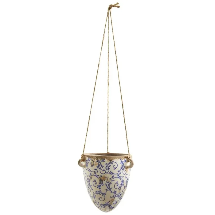 2ft. Tuscan Hanging Ceramic Scroll Planter