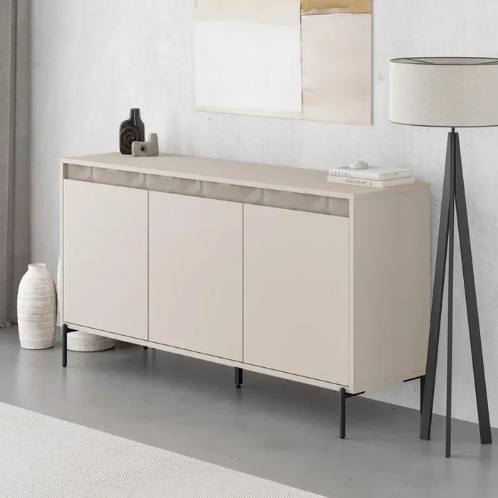 3 Door Large Sideboard Sandstone Modern Design