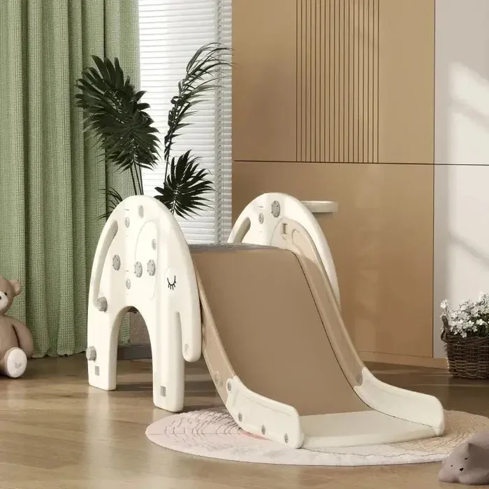 3-in-1 Toddler Slide – Elephant Design | Climber and Basketball Hoop AIYAPLAY