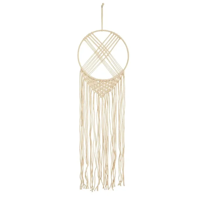30in. Boho Chic Woven Dreamcatcher Macrame Wall Art Décor