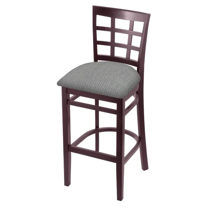 3130 30″ Bar Stool with Dark Cherry Finish and Graph Alpine Seat