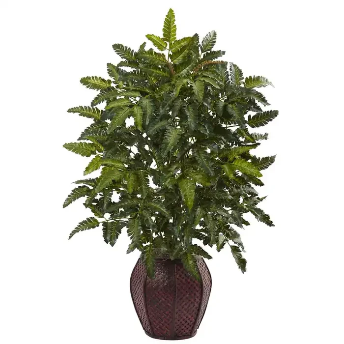33in. Bracken Fern with Decorative Planter
