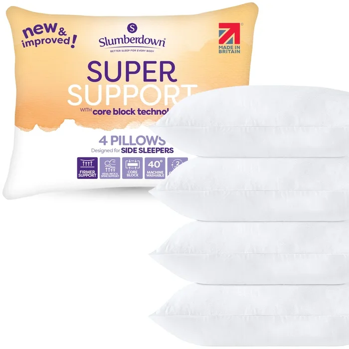4 Pack Super Support Firm Support Pillows