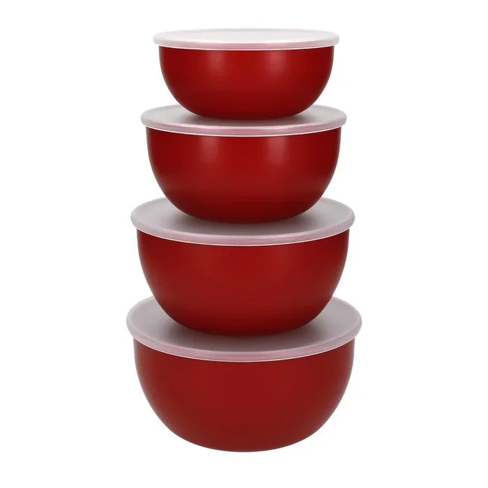4pc Meal Prep Bowls Set with Lids – Empire Red