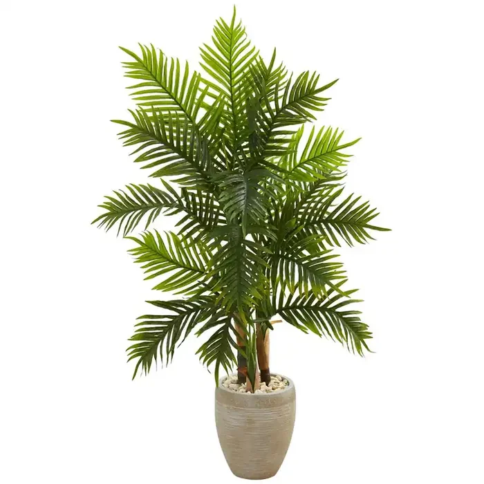 5ft. Areca Palm Artificial Tree in Sand Colored Planter (Real Touch)