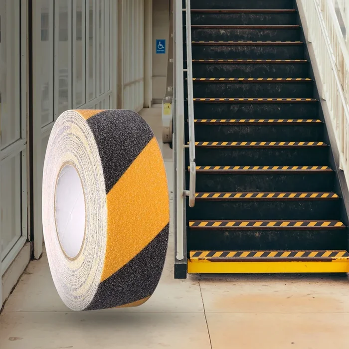 5m Heavy Duty Anti Slip Yellow & Black Grip High Traction Tapes ~3487
