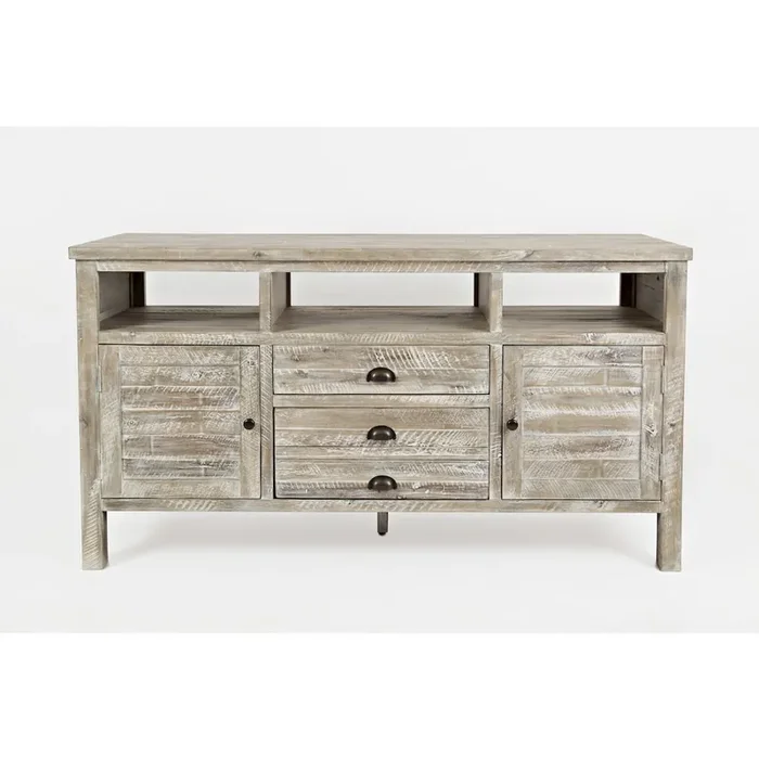 60″ Rustic Farmhouse Solid Wood Distressed Media Console TV Stand