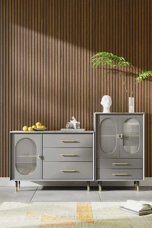 60x120cm MDF Slat Wall Panel with PVC Veneer & PET Backing