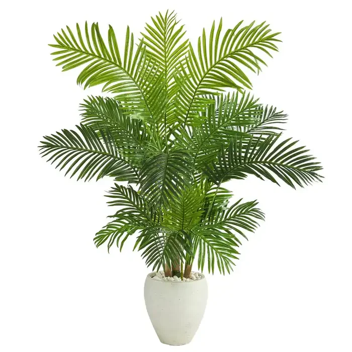 62in. Hawaii Palm Artificial Tree in White Planter