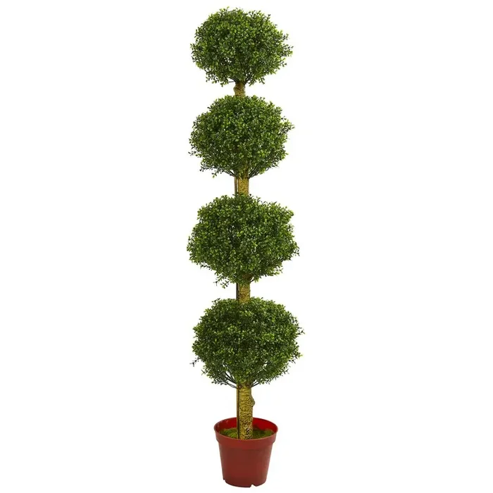 6ft. Four Tier Boxwood Artificial Topiary Tree, UV Resistant (Indoor/Outdoor)