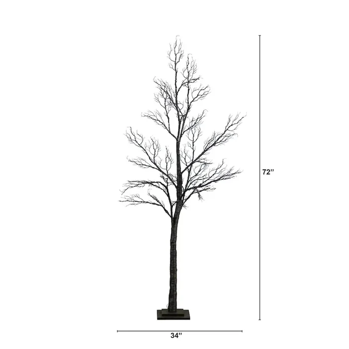 6ft. Pre-Lit Halloween Minimalist Twig Artificial Fall Tree