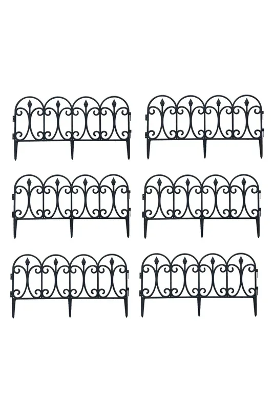 6pcs European Garden Decorative Plastic Picket Fence