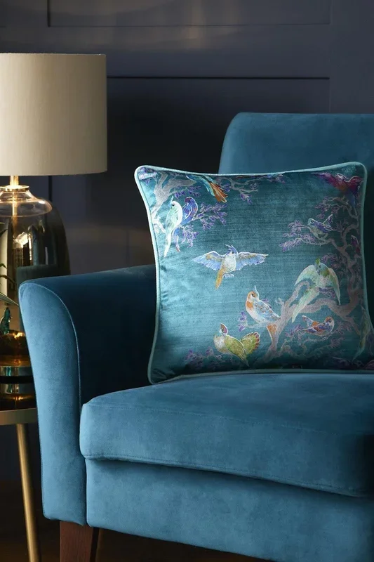 ‘Birdity Absurdity’ Soft Touch Velvet Filled Cushion