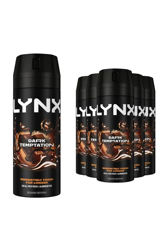 ‘Body Spray’ Dark Temptation High Definition Deo, 6x150ml