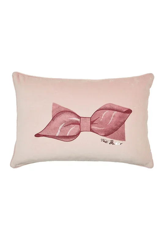 ‘Bow’ Cotton Velvet Cushion