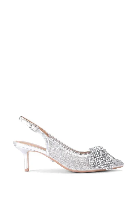 ‘Chiara Bow Sling’ Fabric Sandals
