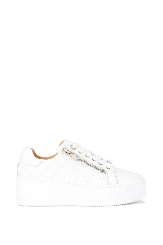 ‘Connected Zip’ Leather Trainers