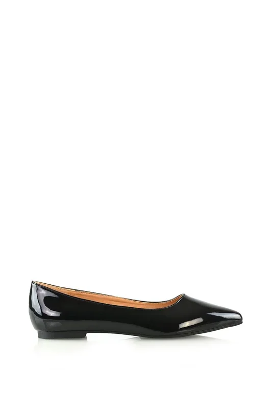 ‘Cordelia’ Slip on Pointed Toe Flat Ballerina Pump Shoes
