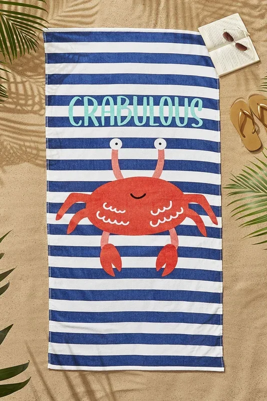 ‘Crabulous’ Beach Towel
