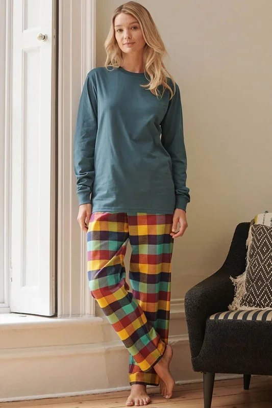 ‘Edinburgh’ Check Brushed Cotton Pyjama Trousers